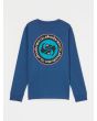 Camiseta de manga larga Quiksilver Youth Ev Duality LS azul denim para niño 8-16 años vista trasera