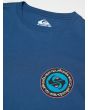 Camiseta de manga larga Quiksilver Youth Ev Duality LS azul denim para niño 8-16 años log pecho