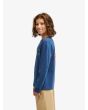 Niño con Camiseta de manga larga Quiksilver Youth Ev Duality LS azul denim lateral