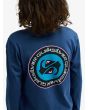 Niño con Camiseta de manga larga Quiksilver Youth Ev Duality LS azul denim serigrafía espalda