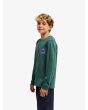 Niño con Camiseta de manga larga Quiksilver Youth Ev Duality LS verde bosque lateral