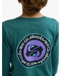 Niño con Camiseta de manga larga Quiksilver Youth Ev Duality LS verde bosque serigrafía espalda