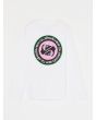 Camiseta de manga larga Quiksilver Youth Ev Duality LS blanca para niño 8-16 años posterior