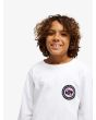 Niño con Camiseta de manga larga Quiksilver Youth Ev Duality LS blanca serigrafía