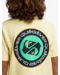 Niño con Camiseta de manga corta Quiksilver Youth Ev Duality Straw Amarilla estampado espalda