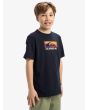 Niño con camiseta Quiksilver Ev Gradient Box Dark Navy lateral