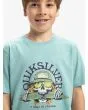 Niño con Camiseta surfera de manga corta Quiksilver Ev Skull Feast Azul Acuífero estampado