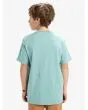 Niño con Camiseta surfera de manga corta Quiksilver Ev Skull Feast Azul Acuífero posterior