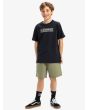 Niño con Camiseta de manga corta Quiksilver Ev Sun Dagger azul marino oscuro corte normal