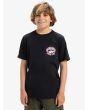 Niño con camiseta Ev Times Up Quiksilver negra frontal
