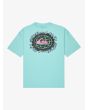 Camiseta de manga corta Quiksilver Global Heat Aqua Sky para chico 8-16 años estampado posterior