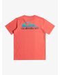 Camiseta de manga corta Quiksilver Omni Wave Youth coral para niño 8-16 años posterior