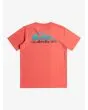 Camiseta de manga corta Quiksilver Omni Wave Youth coral para niño 8-16 años posterior