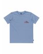 Camiseta orgánica de manga corta Quiksilver Take Us Back Logo Azul para chico 8-16 años