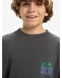 Niño con Camiseta de manga corta Quiksilver World Force Dark Shadow serigrafía