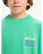Niño con Camiseta de manga corta Quiksilver World Force Green Spruce serigrafía