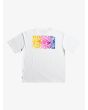 Camiseta orgánica de manga corta Quiksilver Radical Flag Boy Blanca para niños de 8 a 16 años posterior