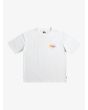 Camiseta orgánica de manga corta Quiksilver Radical Flag Boy Blanca para niños de 8 a 16 años