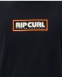 Hombre con camiseta orgánica de manga corta Rip Curl Big Mumma Icon negra logo