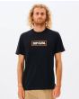 Hombre con camiseta orgánica de manga corta Rip Curl Big Mumma Icon negra