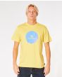 Hombre con camiseta de manga corta Rip Curl Corp Icon Retro Yellow amarilla