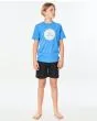 Niño con camiseta de manga corta Rip Curl Corp Icon azul frontal