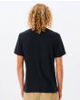 Hombre con camiseta de manga corta Rip Curl Fill me up negra espalda