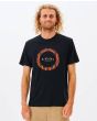 Hombre con camiseta de manga corta Rip Curl Fill me up negra