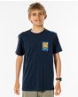 Niño con camiseta de manga corta Rip Curl Salt Water Culture Hazed azul marino