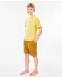 Niño con Camiseta de manga corta Rip Curl Surf Revival Yeh Mumma Amarilla lateral