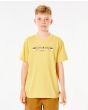 Niño con Camiseta de manga corta Rip Curl Surf Revival Yeh Mumma Amarilla
