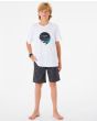 Niño con camiseta de manga corta Rip Curl Fill Me Up Boy Blanca frontal
