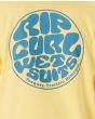 Niño con camiseta surfera de manga corta Rip Curl Wetsuit Icon amarillo manteca logo wetsuit