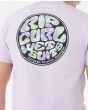 Hombre con camiseta de manga corta Rip Curl Wettie Passage Icon Lavanda logo espalda