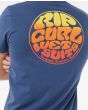 Hombre con Camiseta de manga corta Rip Curl Wettie Passage Icon Azul Marino Claro estampado espalda
