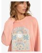 Mujer con Camiseta de manga larga Roxy East Side Terra Cotta Rosa estampado