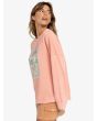Mujer con Camiseta de manga larga Roxy East Side Terra Cotta Rosa lateral