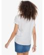 Camiseta de Manga Corta Roxy Epic Afternoon Word Blanco para Mujer posterior