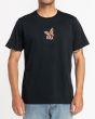 Hombre con camiseta de manga corta Rvca Floral Andrea Wan en negro