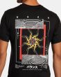 Hombre con Camiseta deportiva transpirable de manga corta RVCA Kelsey Niziolek Vent Negra estampado espalda