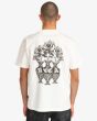 Hombre con camiseta orgánica de manga corta RVCA Benjamin Jeanjean Bouquet Blanca