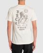 Hombre con camiseta de manga corta Rvca Benjamin Jeanjean Lion blanca posterior