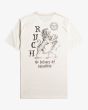 Camiseta de manga corta Rvca Benjamin Jeanjean Lion blanca para hombre posterior