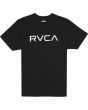 Camiseta de manga corta RVCA Big RVCA negra para hombre 