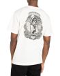 Hombre con camiseta de Manga Corta RVCA George Thompson Skull Bonnet blanca