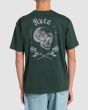 Hombre con camiseta de manga corta RVCA Benjamin Jean Opposites Skulls Verde posterior