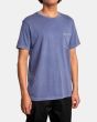 Hombre con camiseta de manga corta con bolsillo RVCA PTC 2 Pigment azul derecha