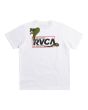 Camiseta de Manga Corta RVCA Snake Eyes blanca posterior