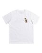 Hombre con camiseta de Manga Corta RVCA Snake Eyes blanca frontal