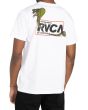 Hombre con camiseta de Manga Corta RVCA Snake Eyes blanca